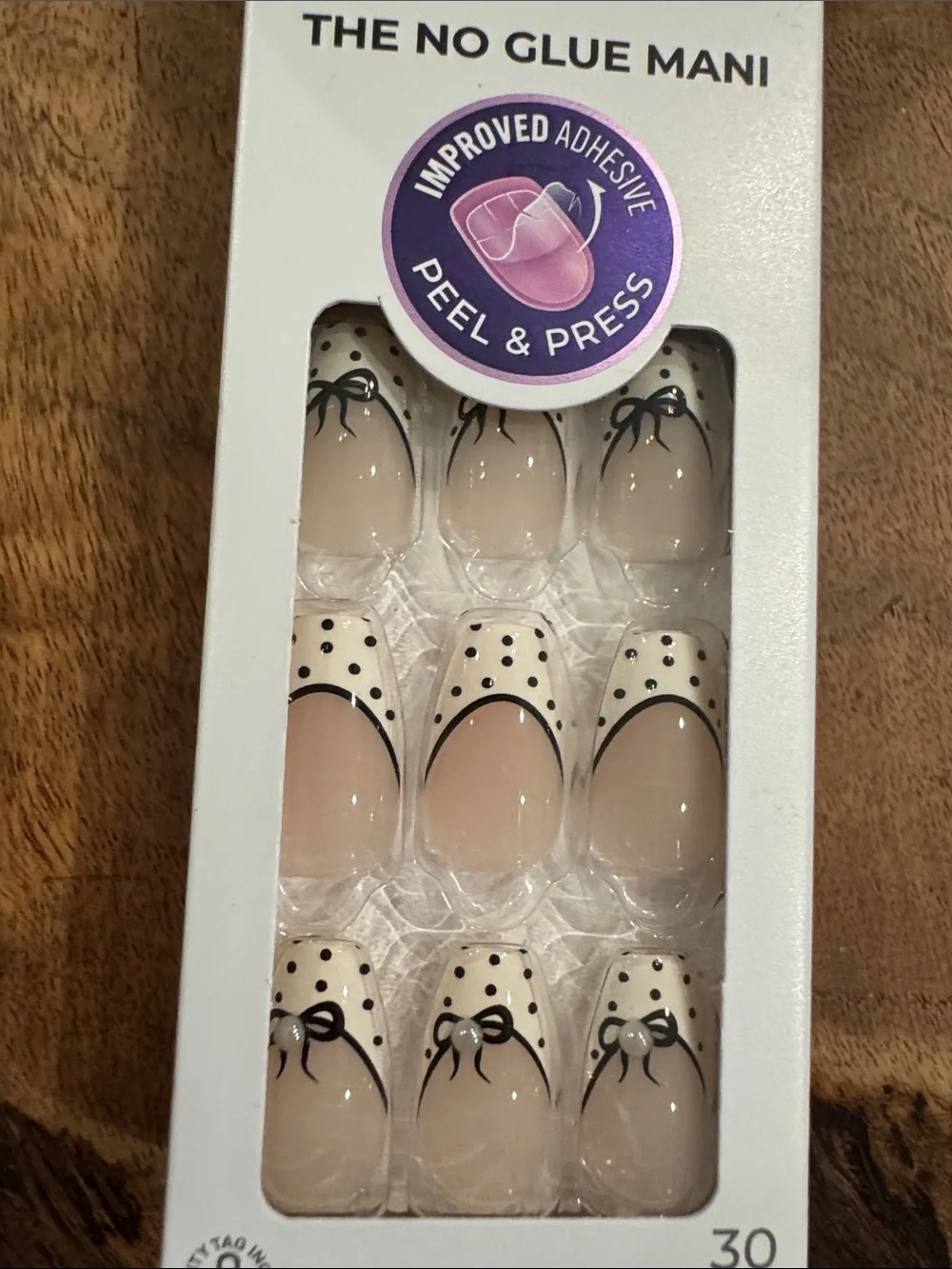 Impress Press On Nails in French Tip Polka Dots